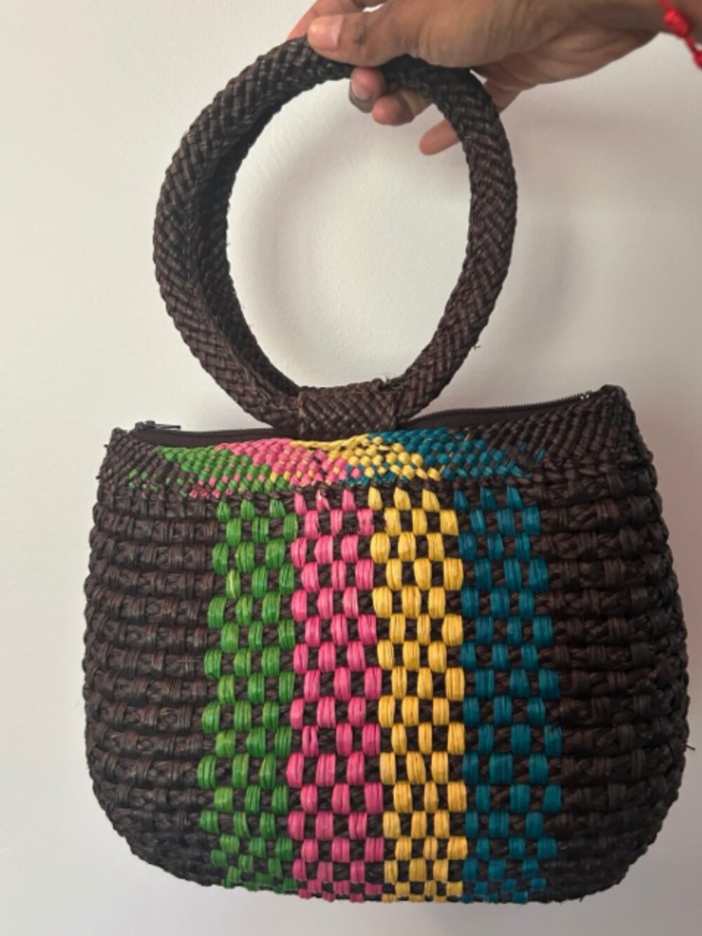 New Handmade Iraca Palm Woven Handbag | Boho Multicolor Artisan Purse ✨ - Picture 3 of 3